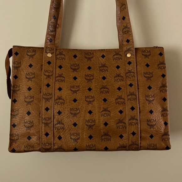 Vintage MCM Shopper Tote Cognac Visetos made in Germany - Picture 5 of 15